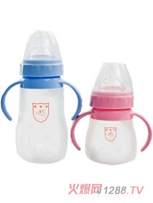 嘟嘟樂(lè)帶吸管硅膠奶瓶