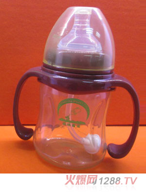 苗哺專家6安寬口雙耳高級(jí)納米抗菌奶瓶