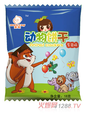 麥聰動(dòng)物餅干紫菜味袋裝