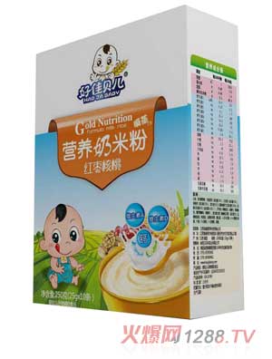 好佳貝兒紅棗核桃盒裝營(yíng)養(yǎng)奶米粉