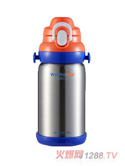 Worthylove沃德拉夫yingye無手柄不銹鋼水壺藍(lán)色中號(hào)