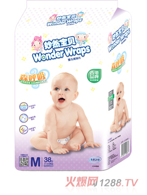 妙然寶貝森呼吸yinge紙尿片M碼38片