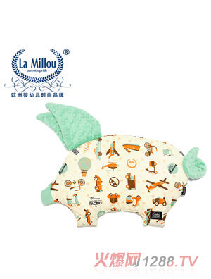 拉米洛汽車總動(dòng)員小豬枕果漾櫻桃紅