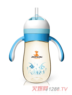 小袋鼠巴布寶寶學飲杯260ml藍色