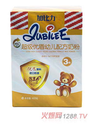 加比力超級優(yōu)盾youe配方奶粉3段盒裝
