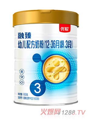 圣元優(yōu)聰融臻youe配方奶粉（12-36月齡，3段）900g