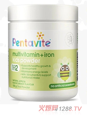 Pentavite自然唯他復(fù)合維生素+鐵兒童粉劑