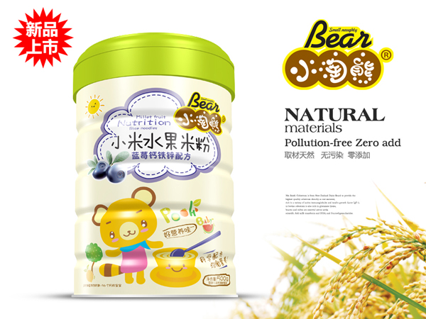 小淘熊藍莓鈣鐵鋅小米水果米粉a