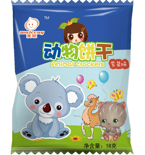 麥聰動(dòng)物餅干紫菜味