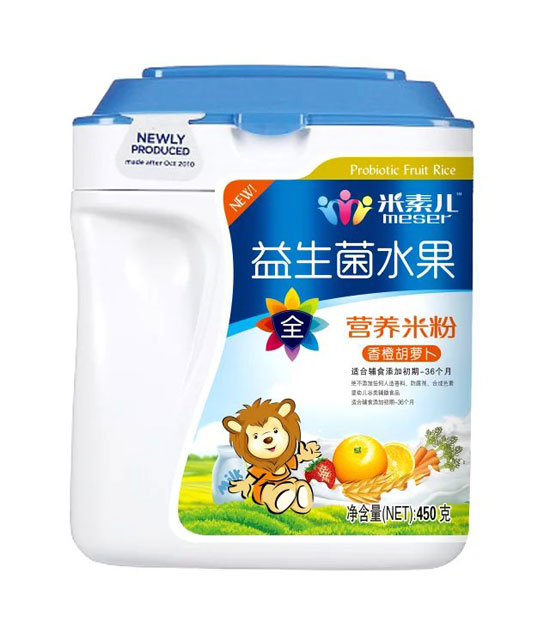 米素兒益生菌水果香橙胡蘿卜營養(yǎng)米粉