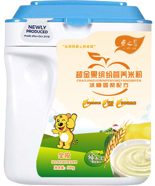 愛之藍冰糖雪梨配方超金果繽紛營養(yǎng)米粉全段