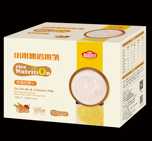 超級(jí)冠草莓味胡蘿卜小米速溶米乳