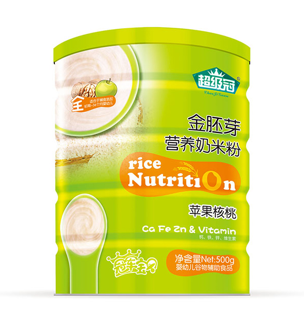 超級(jí)冠蘋果核桃營養(yǎng)奶米粉500克