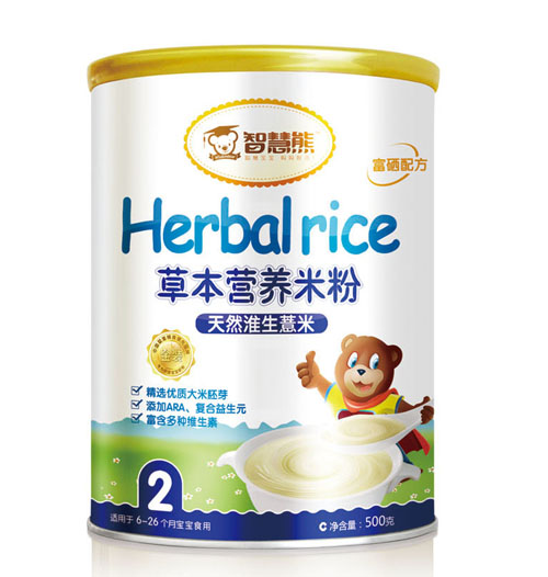 智慧熊天然淮山薏米草本營養(yǎng)米粉2段聽裝